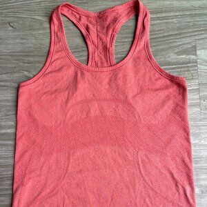 Lululemon swiftly tech tank salmon/ orange size 8